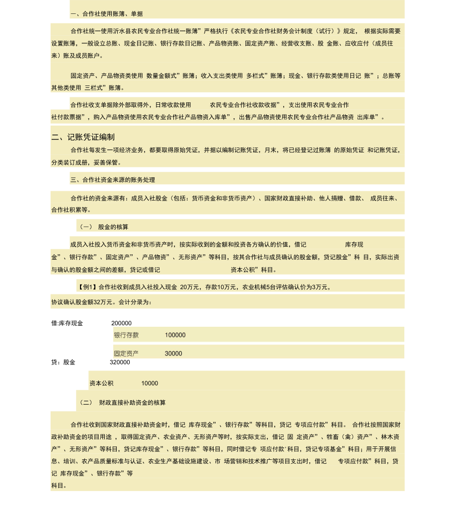 合作社帐务处理._第1页