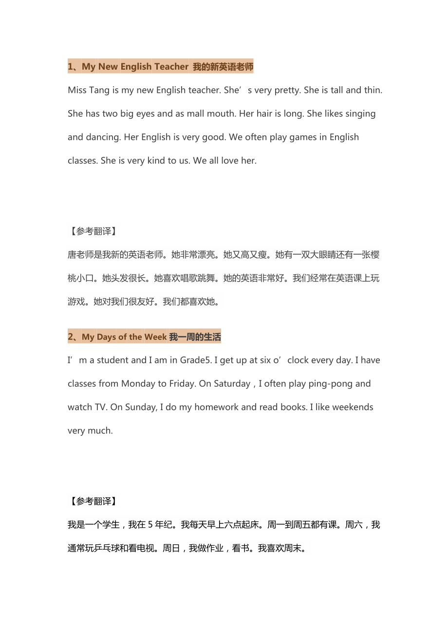 小学生英语作文_第1页