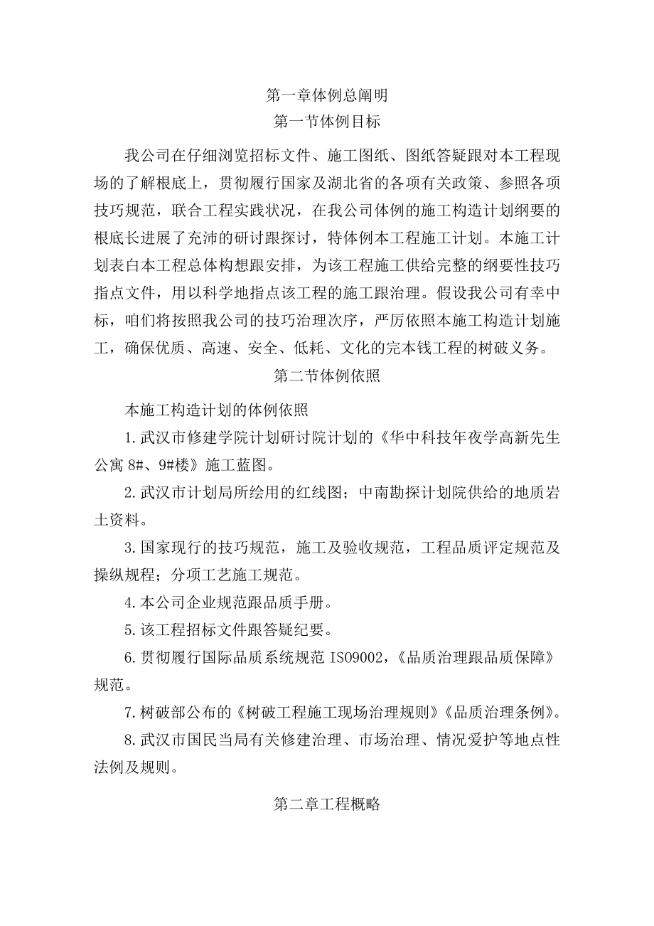 华中科技大学高新学生公寓施工组织设计_第1页