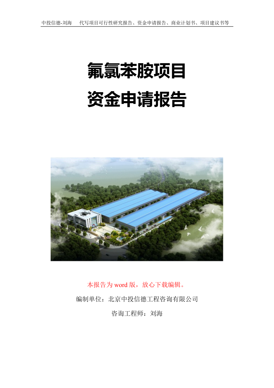 氟氯苯胺项目资金申请报告写作模板-代写定制_第1页