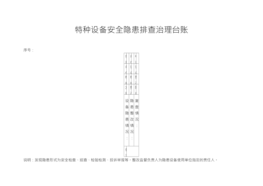 特种设备安全隐患排查治理台账_第1页