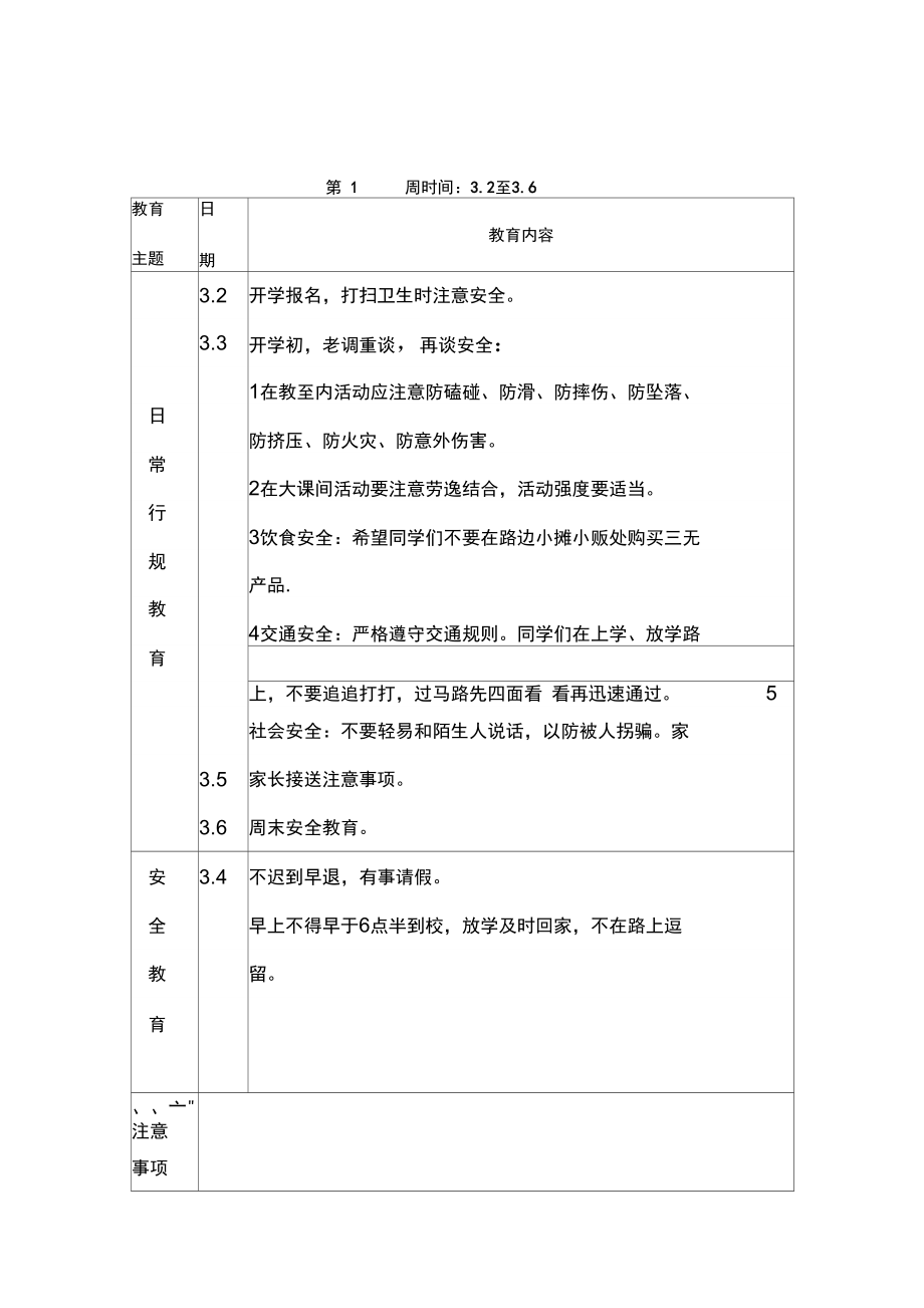 六下晨谈记录表_第1页