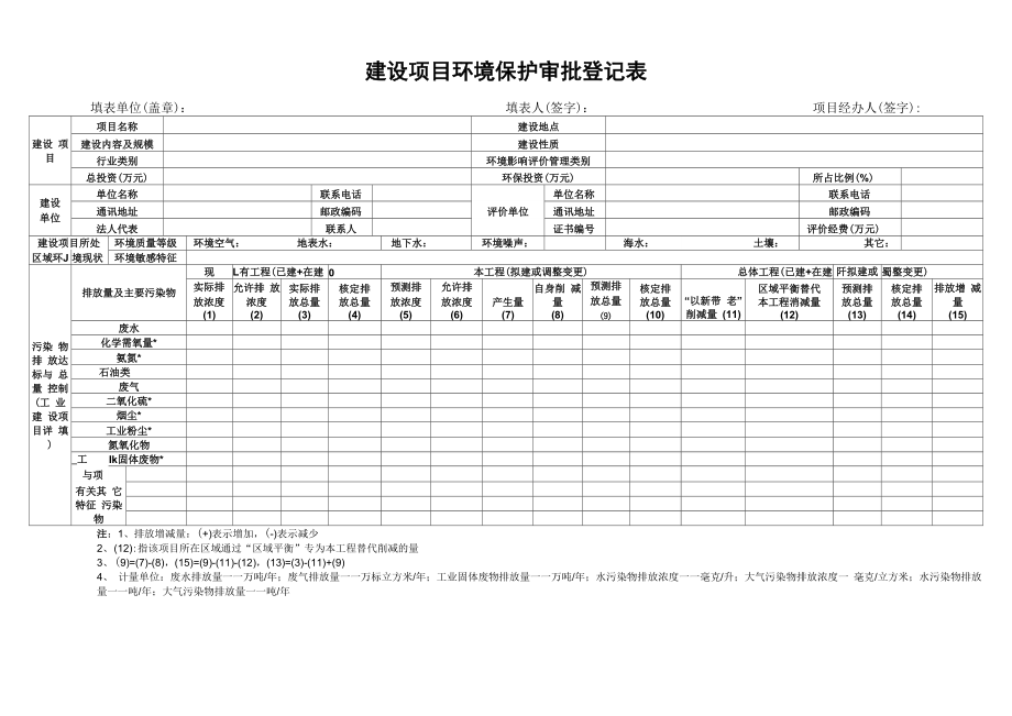 环评审批登记表_第1页
