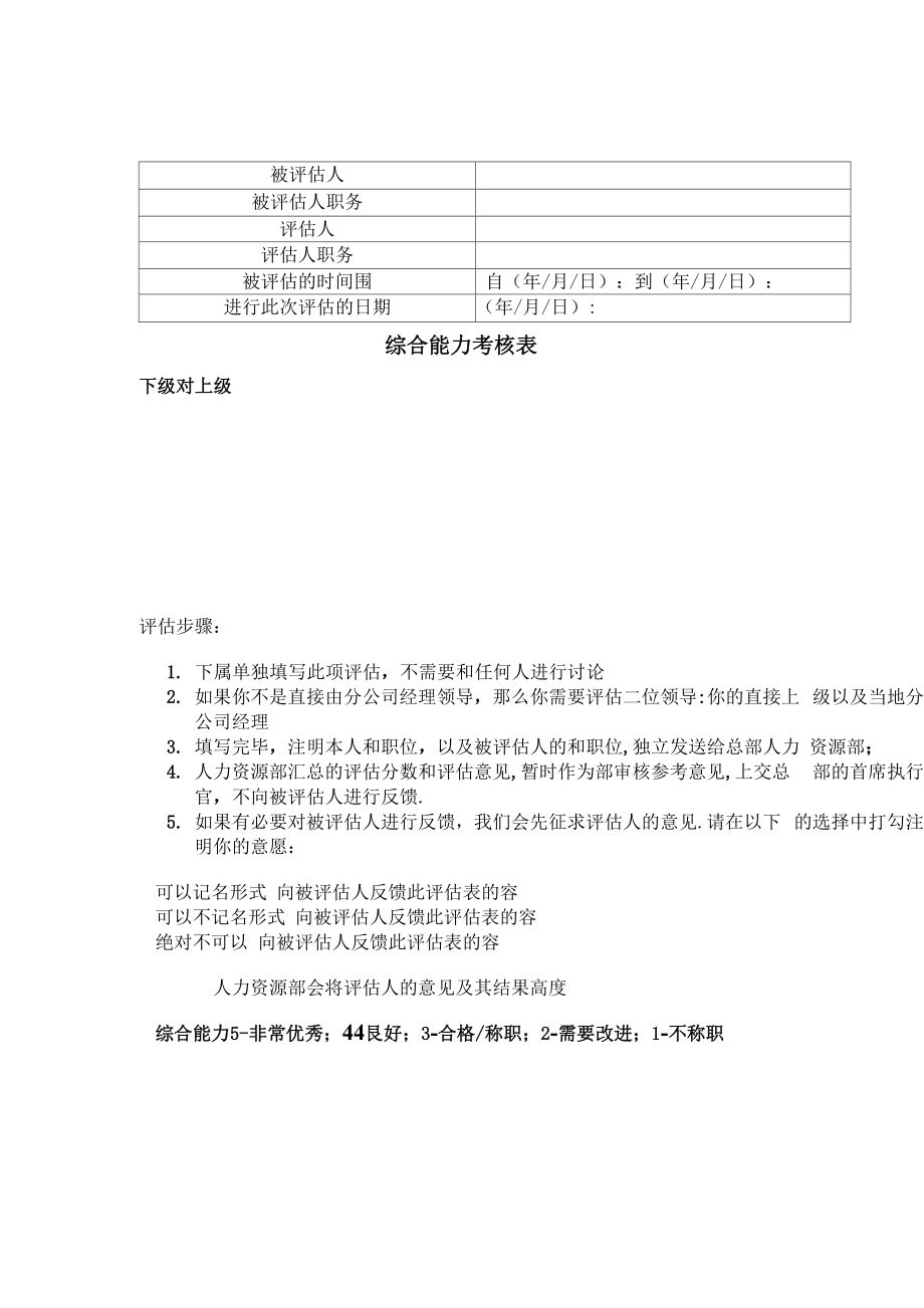 综合能力考核情况记录表_第1页