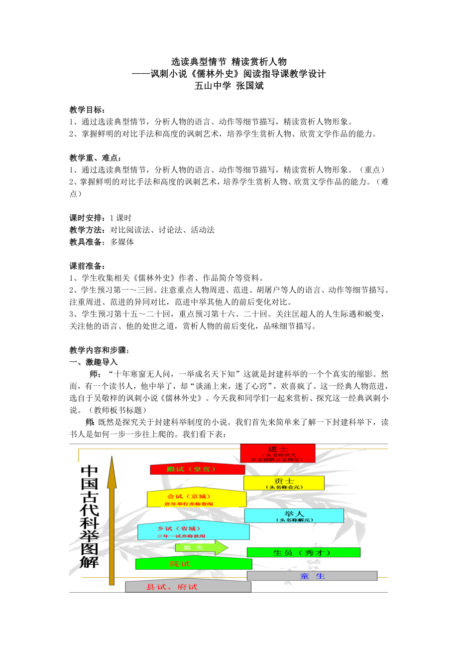 选读典型情节 精读赏析人物_第1页