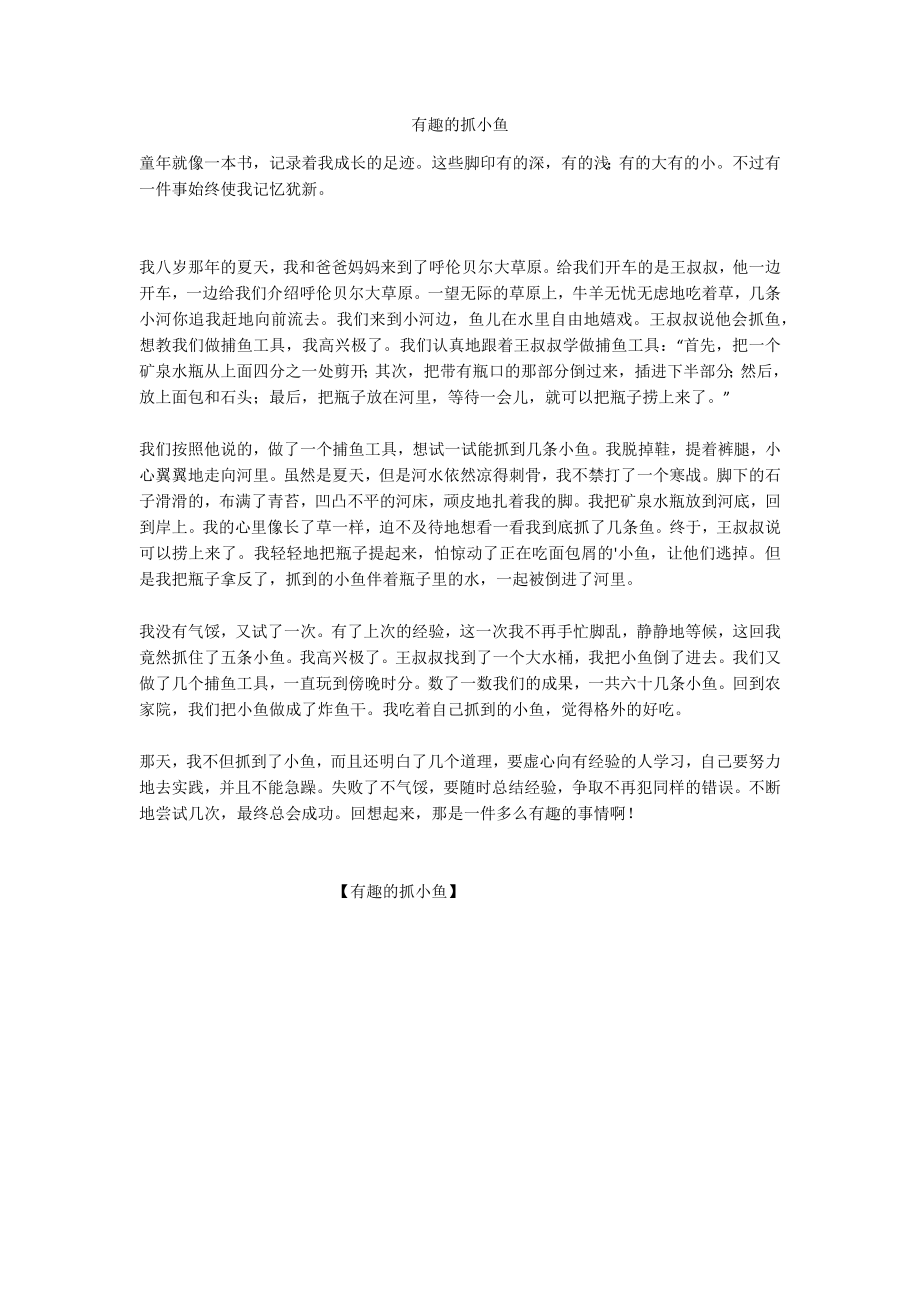有趣的抓小鱼_第1页