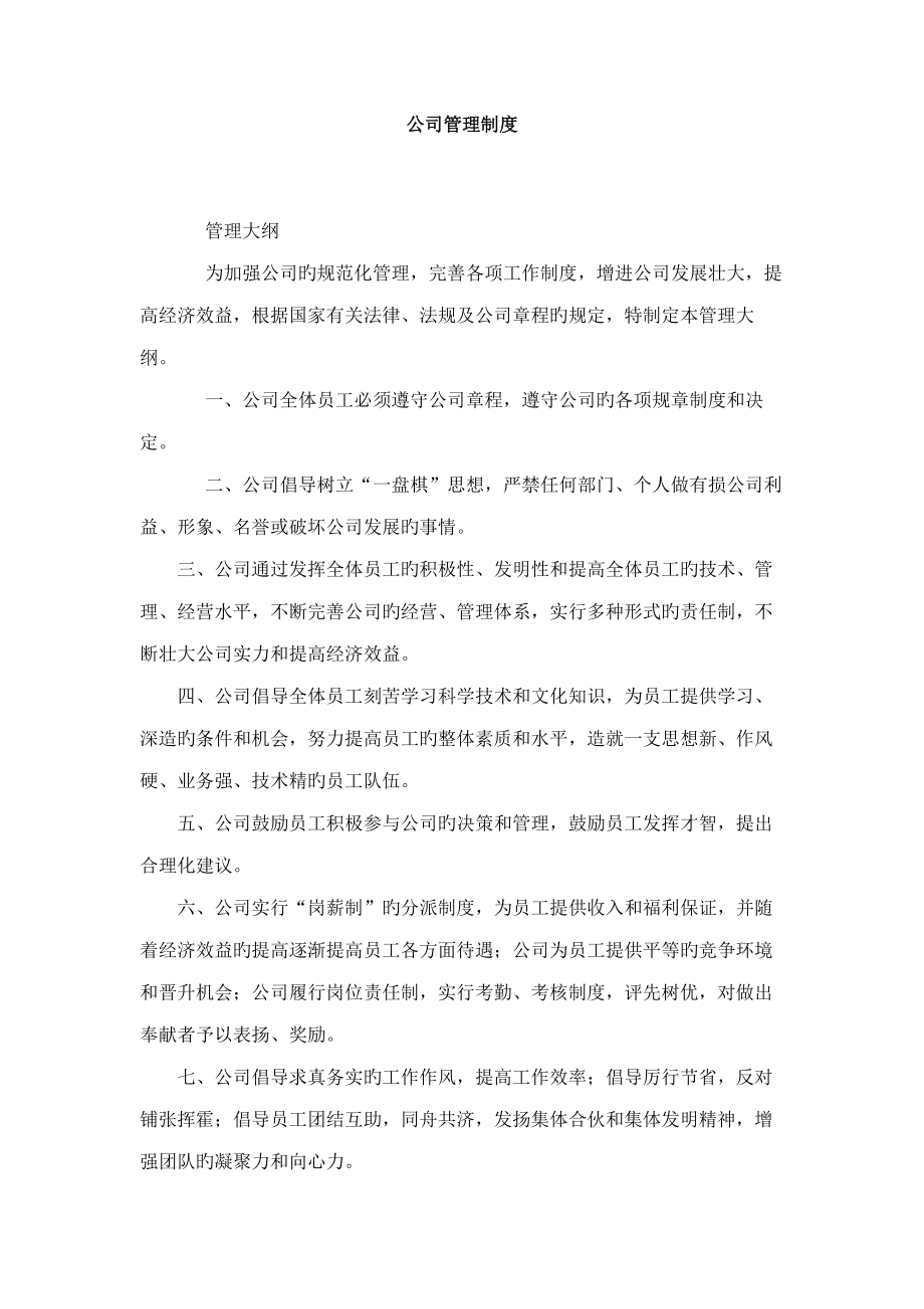 新编公司管理新版制度_第1页