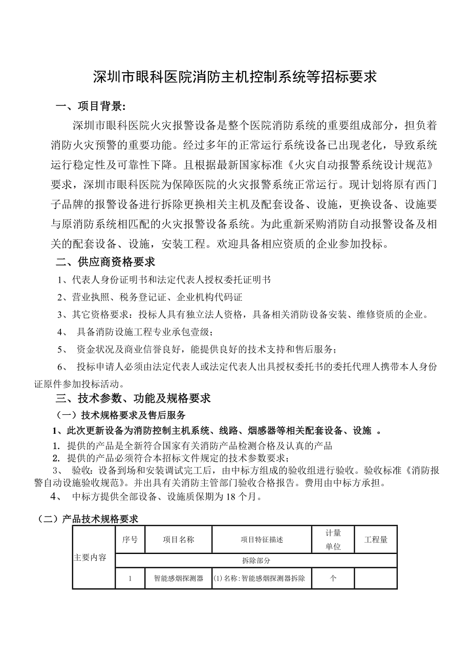 用户需求书-深圳眼科医院_第1页