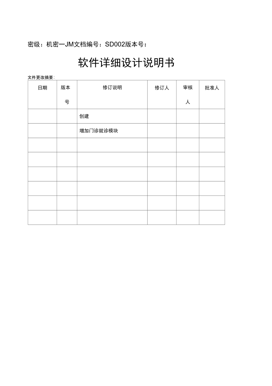软件详细设计说明书_第1页