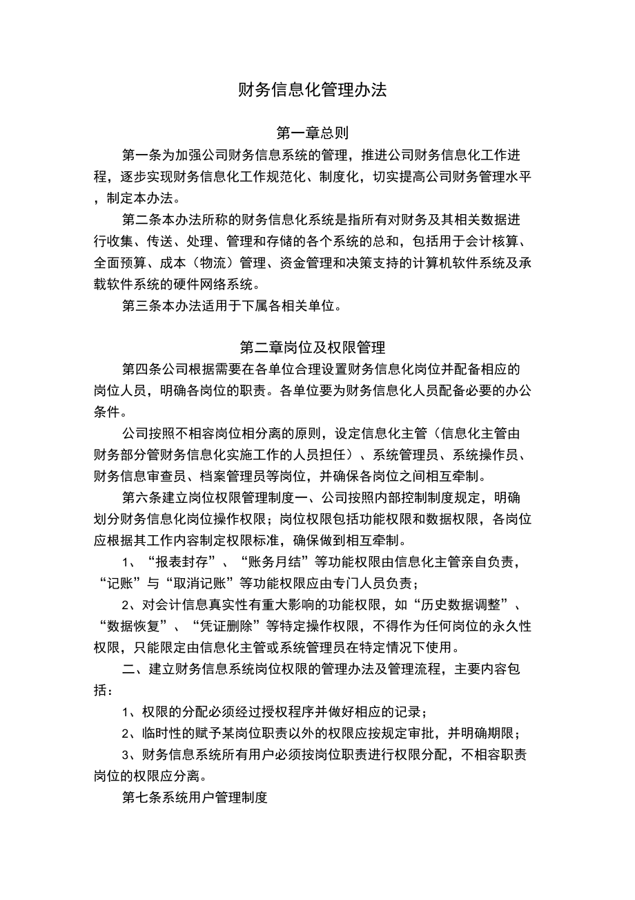 财务信息化管理办法_第1页