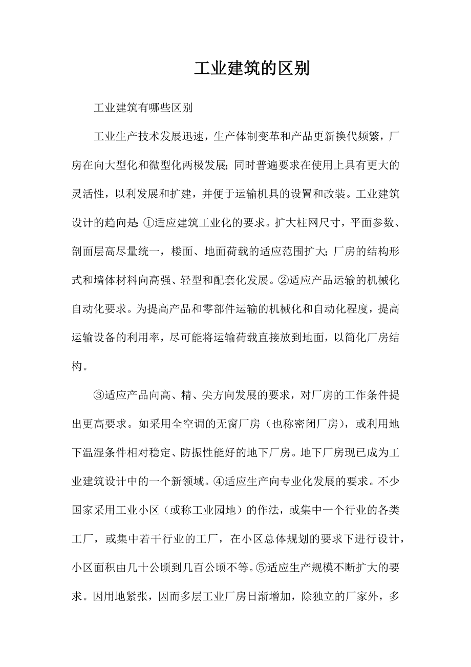 工业建筑的区别_第1页