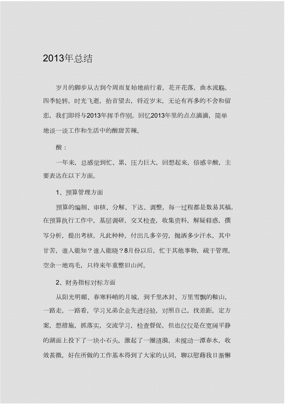 财务人员个人工作总结_第1页