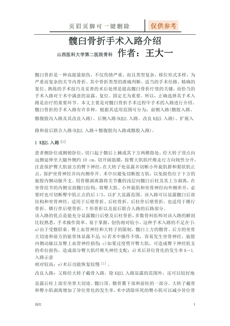 髋臼骨折手术入路介绍【沐风书屋】_第1页