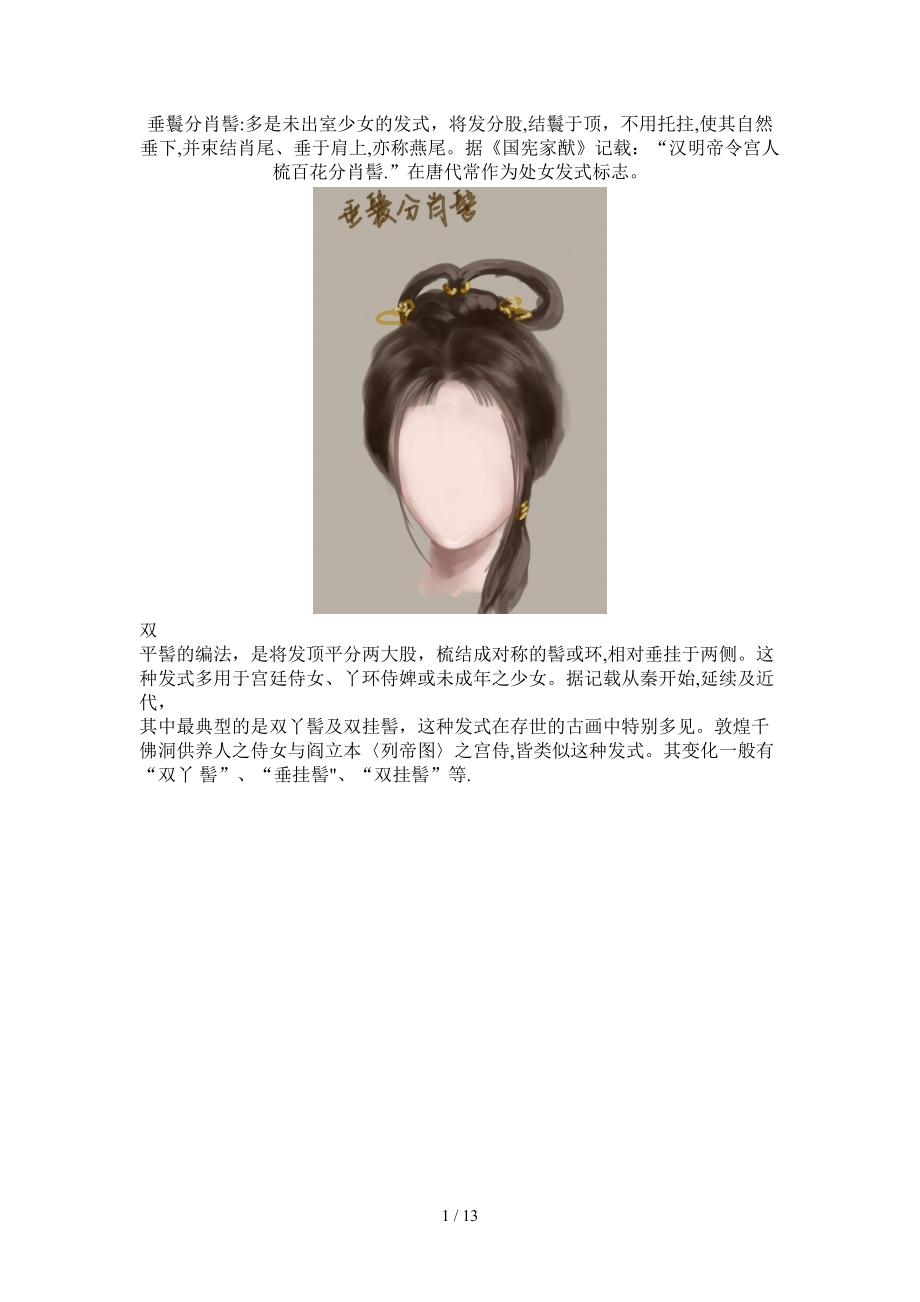 古代女子发髻_第1页