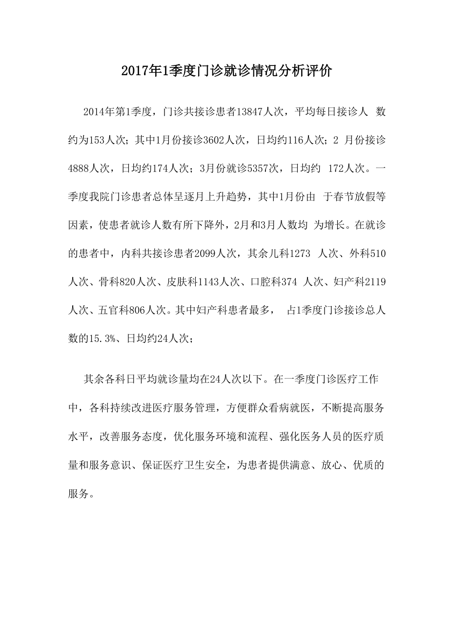 门诊就诊分析评价及改正_第1页