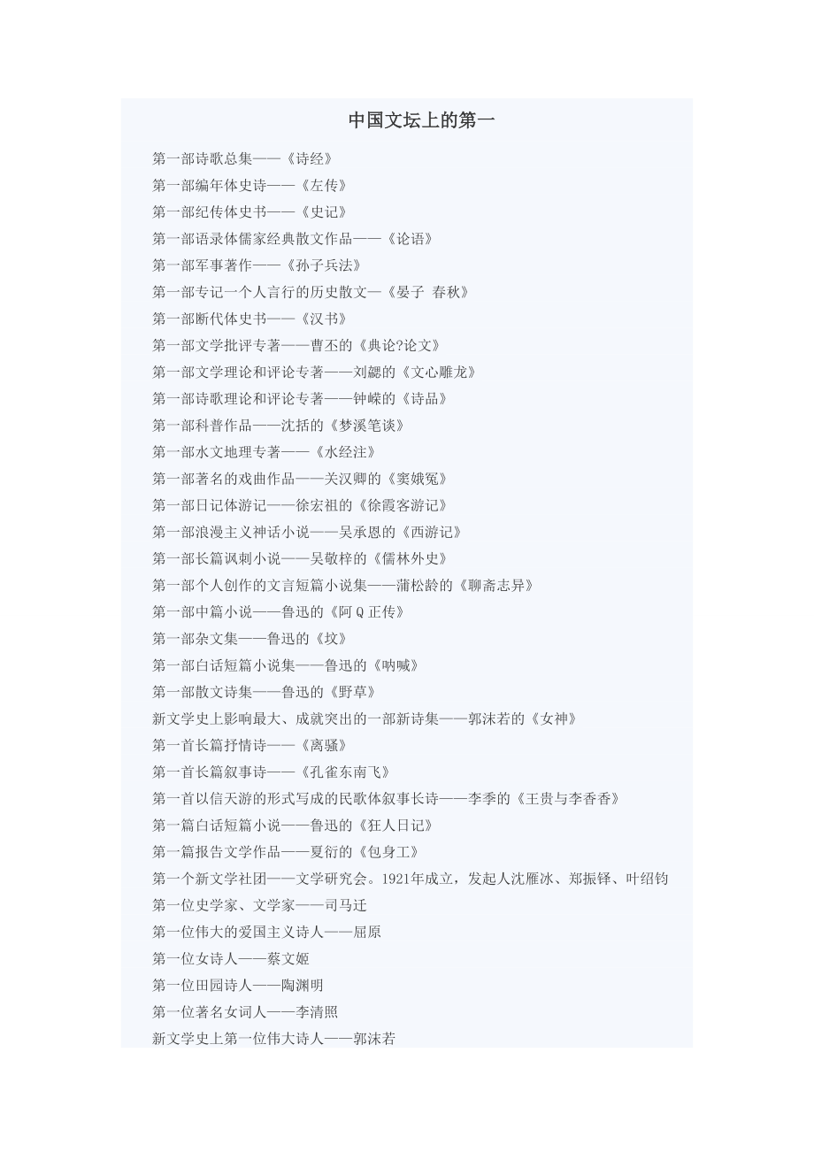 中国文坛上的第一_第1页