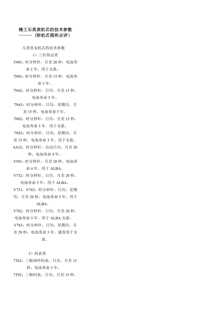 精工石英表机芯的技术参数_第1页