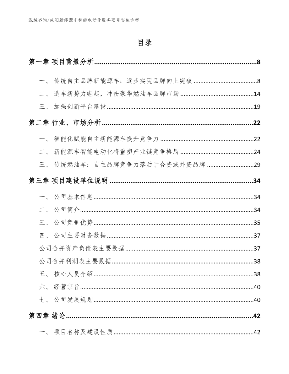 咸阳新能源车智能电动化服务项目实施方案（模板范本）_第1页