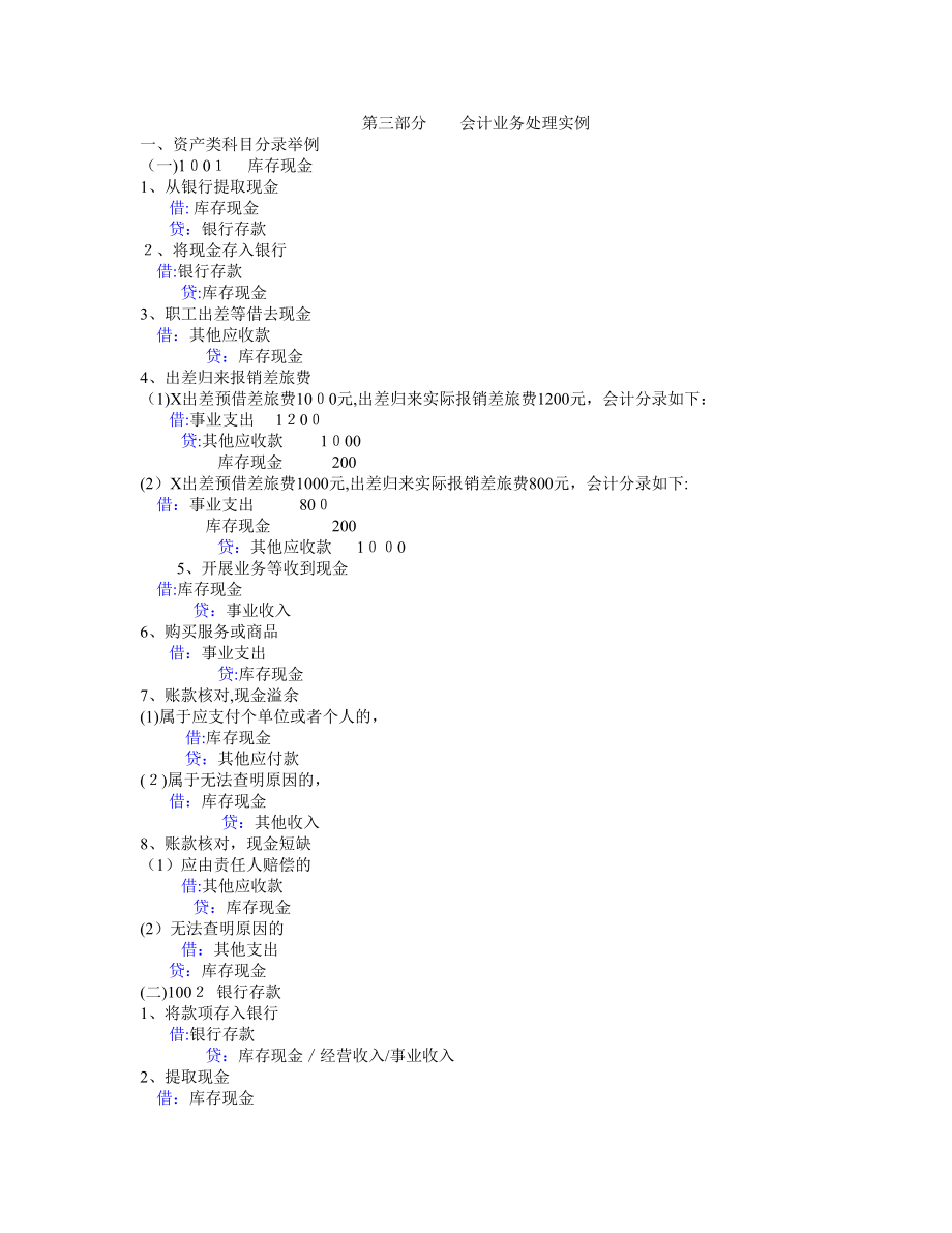 事业单位会计分录大全_第1页