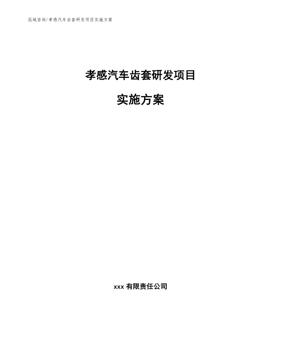 孝感汽车齿套研发项目实施方案_参考范文_第1页