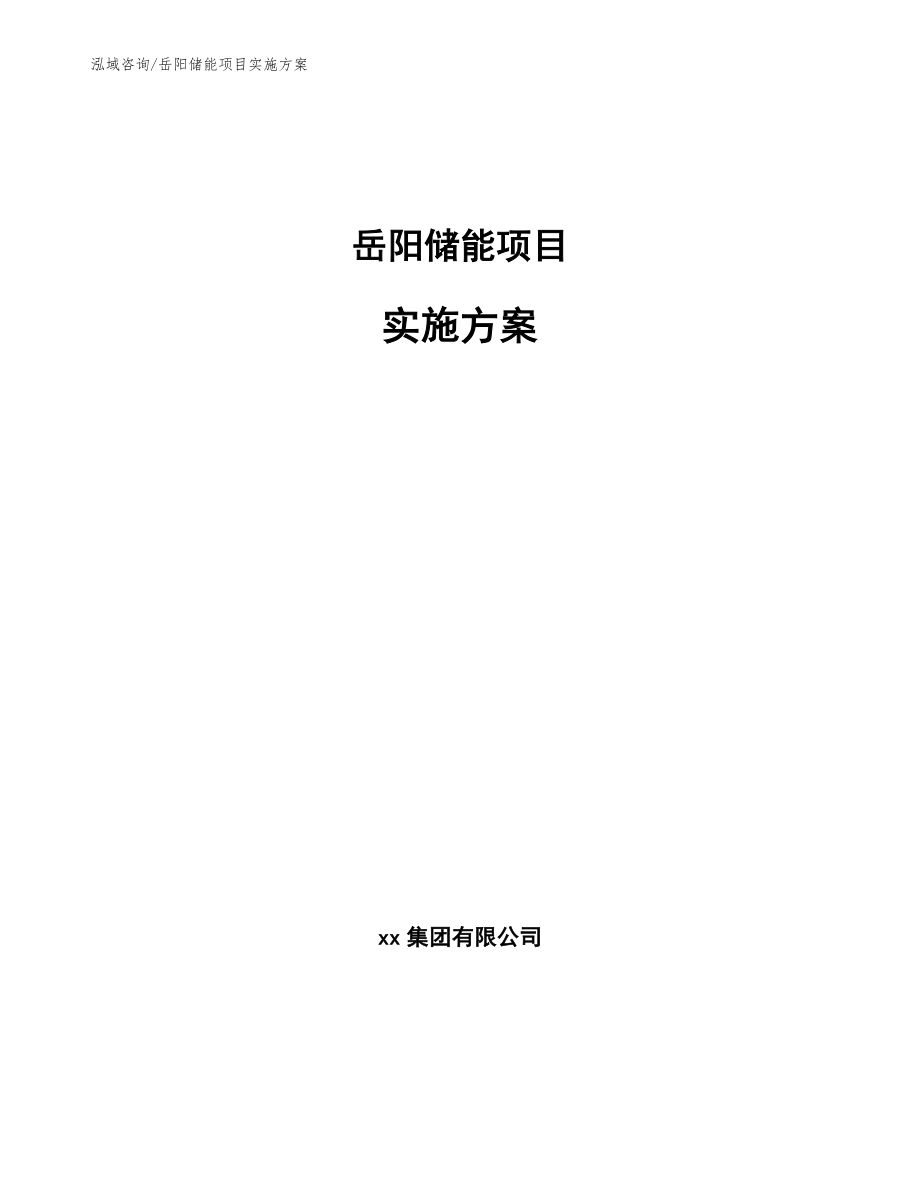 岳阳储能项目实施方案_范文参考_第1页
