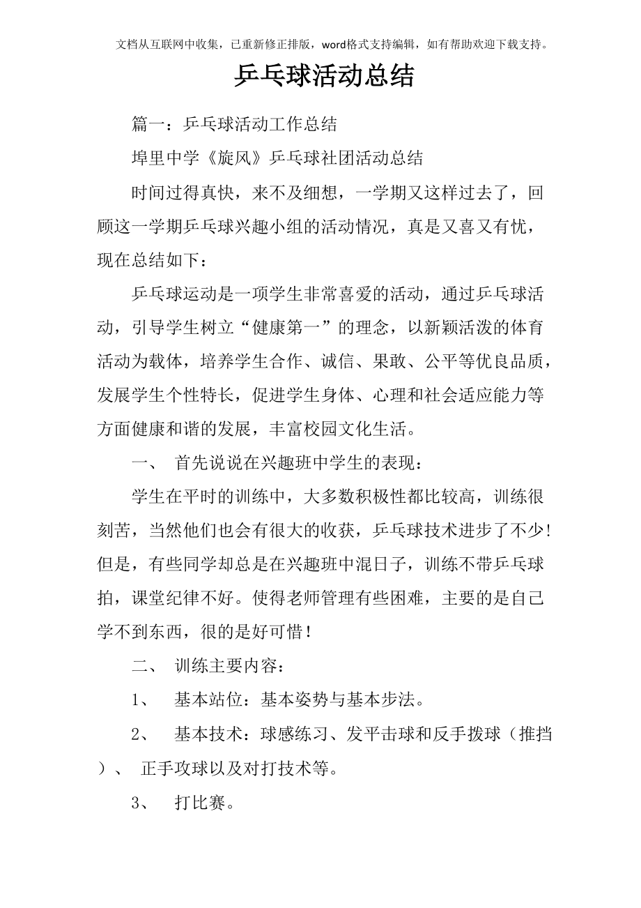 乒乓球活动总结_第1页