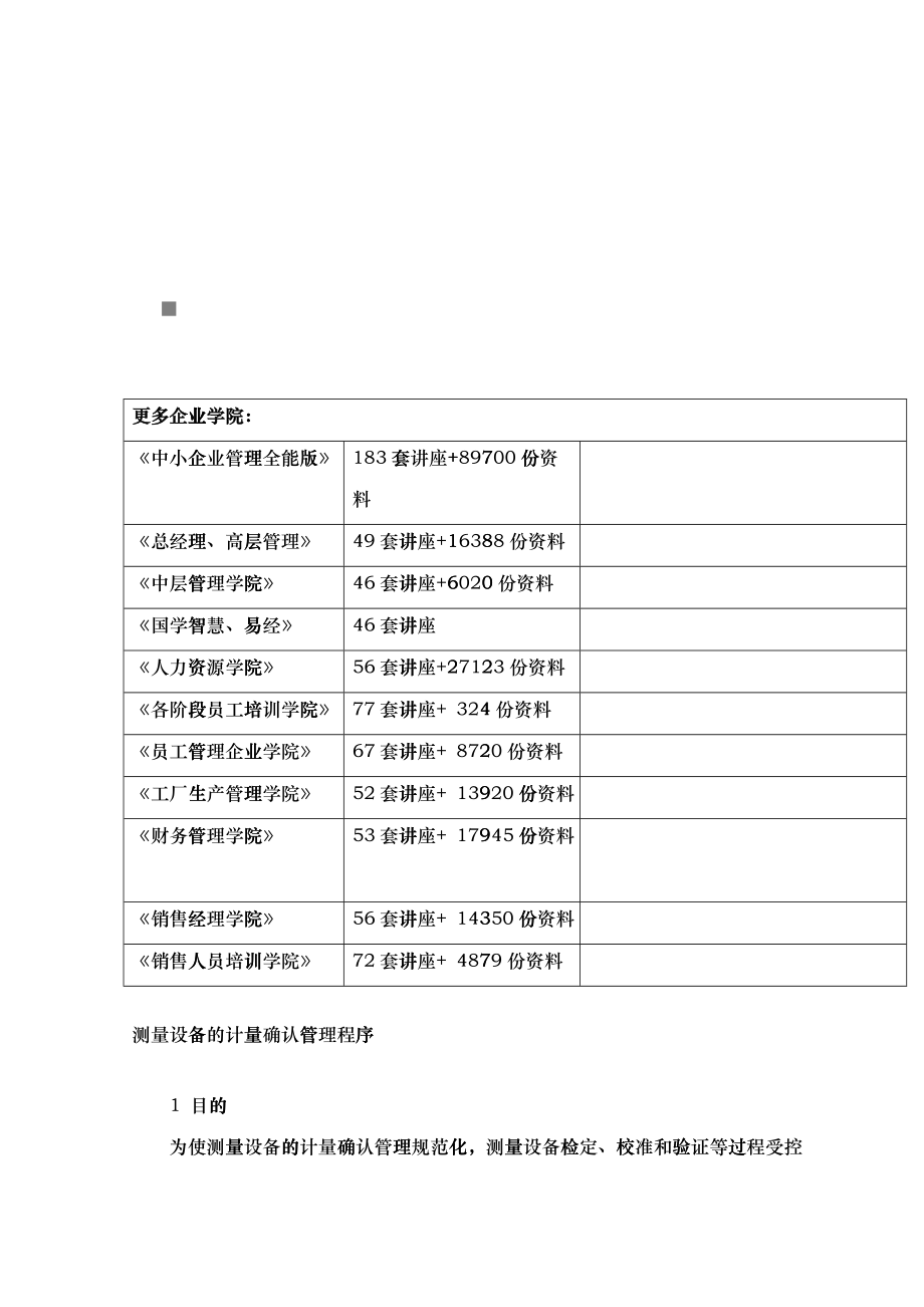 测量设备的计量确认管理程序介绍_第1页