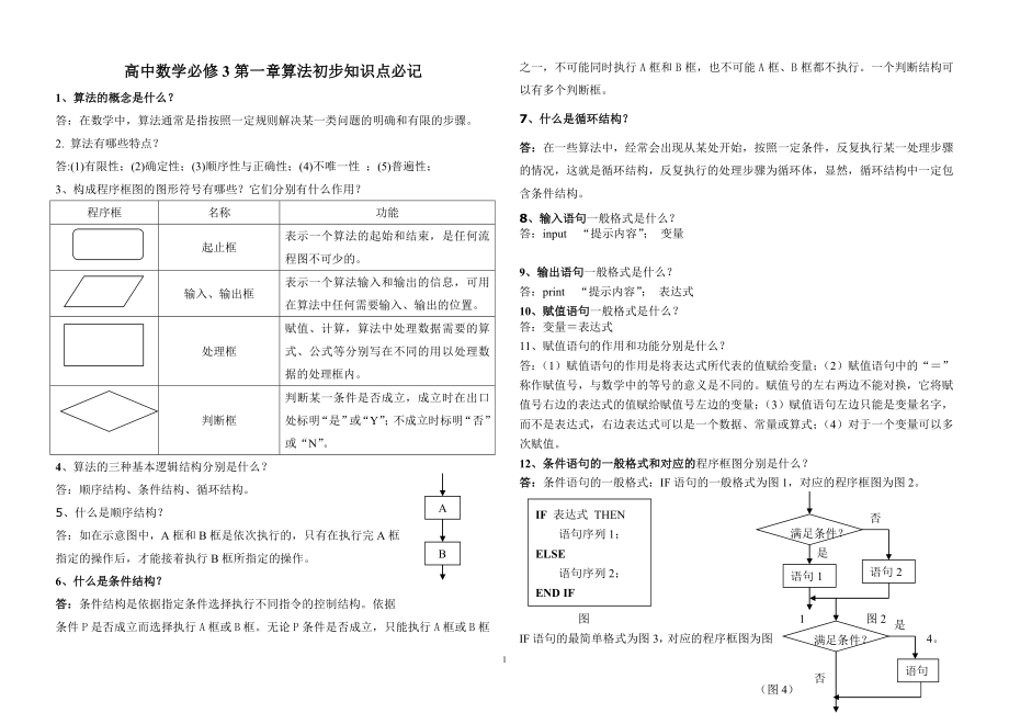 必修3知识点必记(问答形式)_第1页