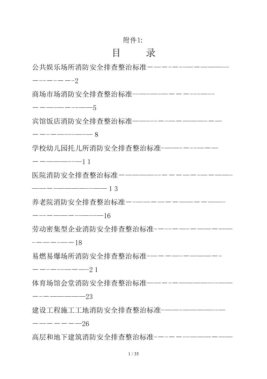 公共娱乐场所消防安全排查整治标准_第1页