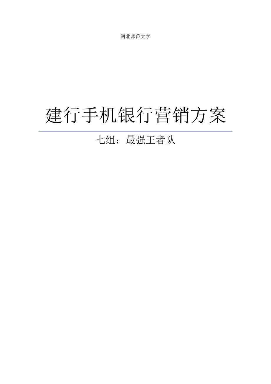 建行手机银行七组营销方案_第1页