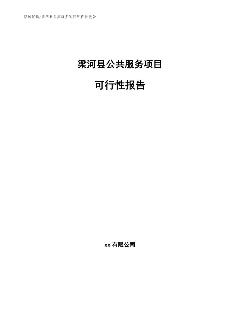 梁河县公共服务项目可行性报告_模板_第1页