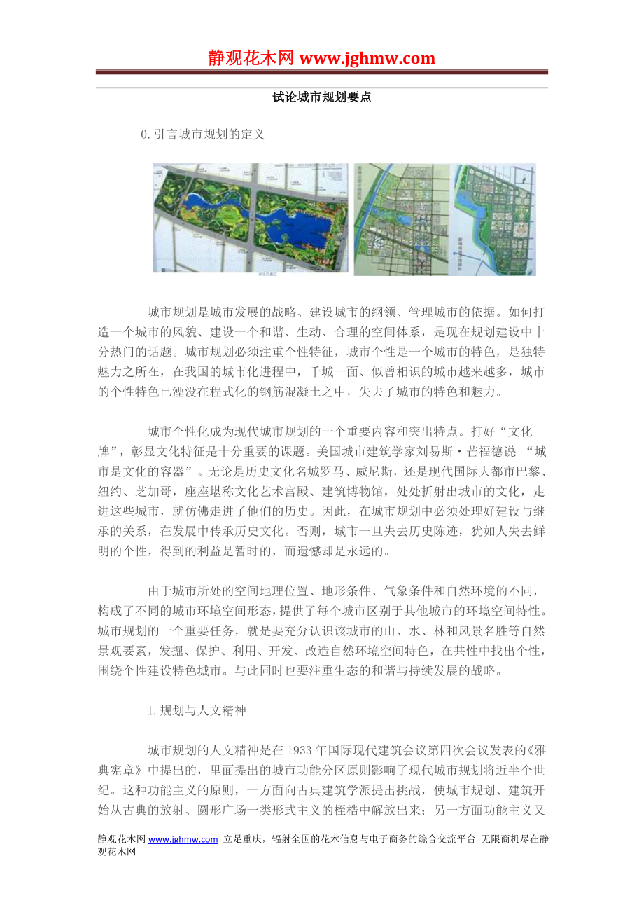 试论城市规划要点_第1页