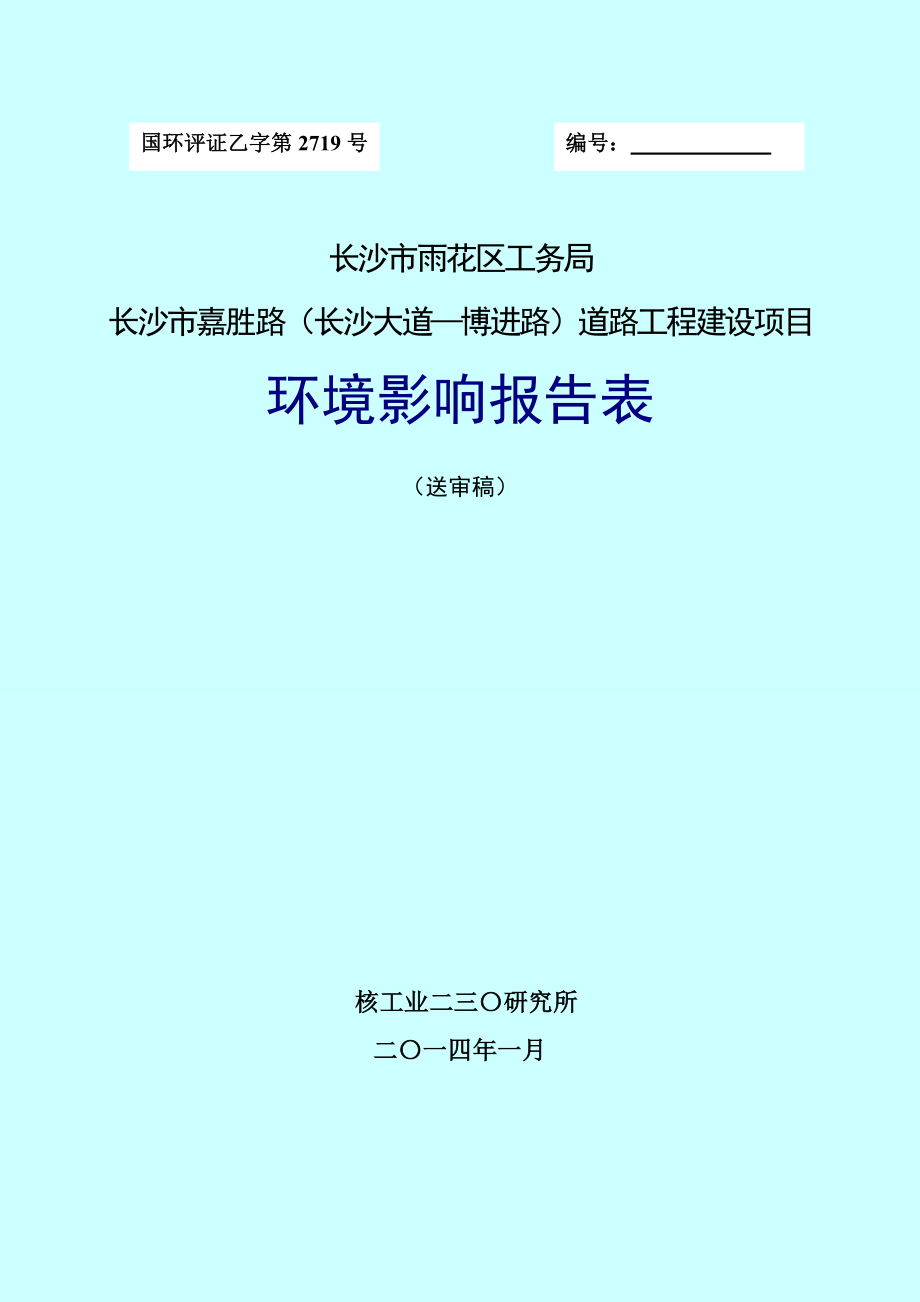 长沙市嘉胜路(长沙大道—博进路)道路工程建设项目.doc_第1页