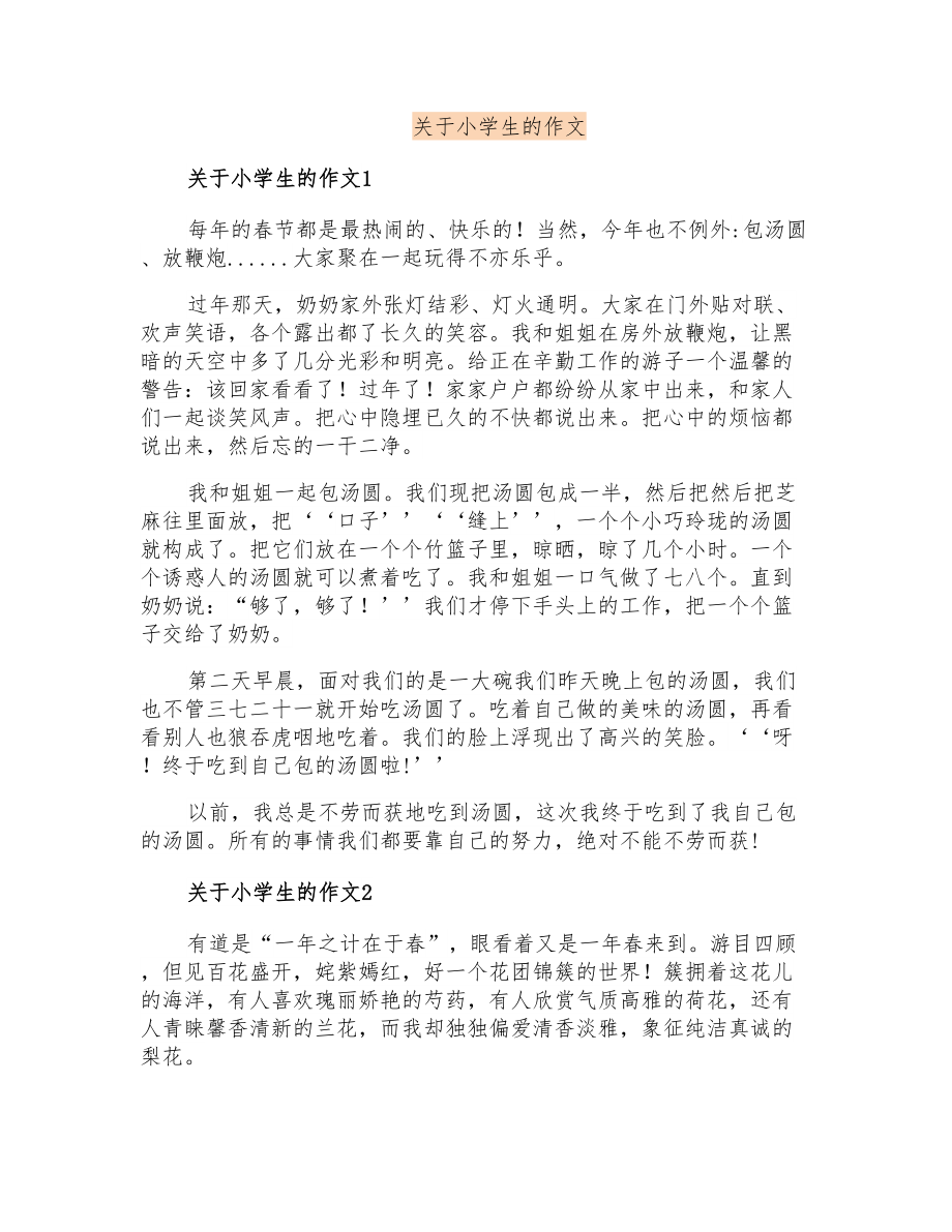 关于小学生的作文_第1页