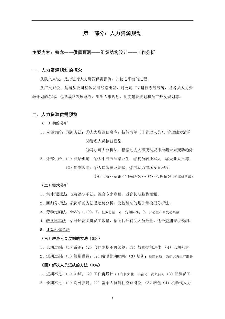 人力资源知识点 (1)_第1页