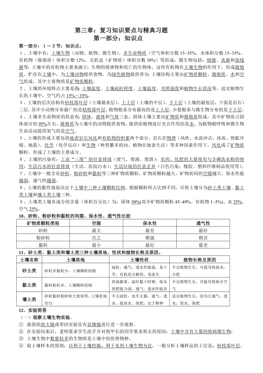 复习知识要点与精典习题_第1页