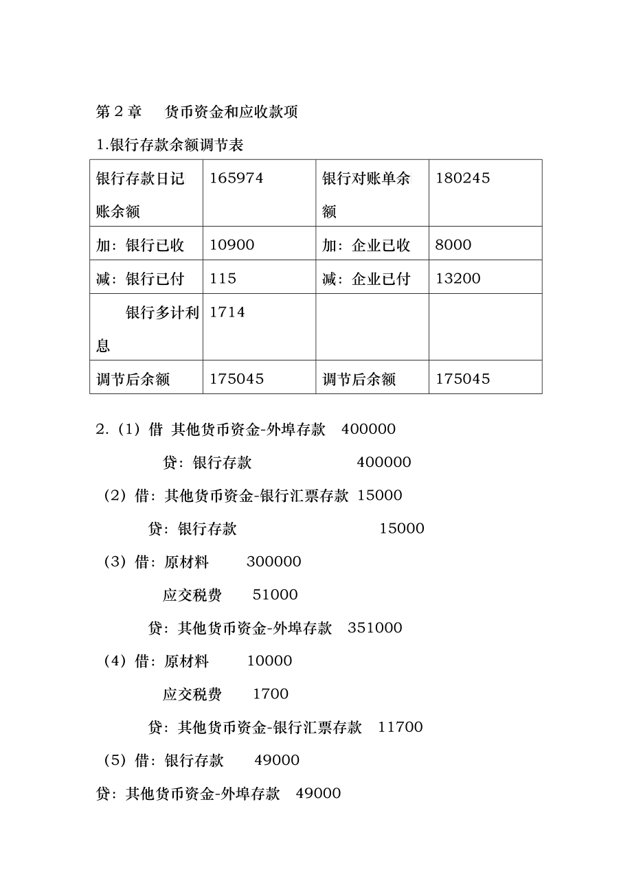 财务会计学课后答案(全)4999979_第1页