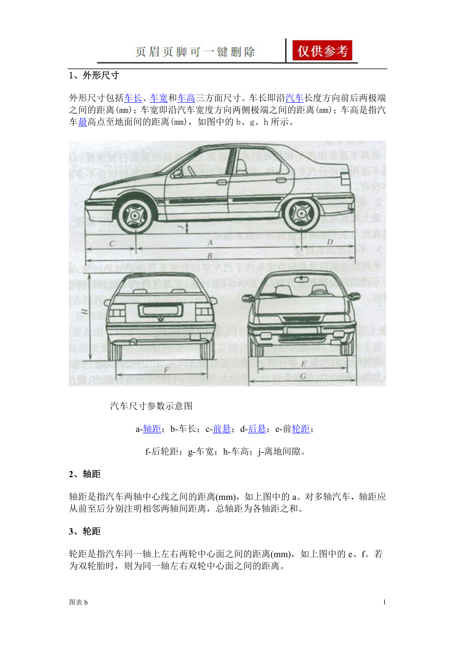 汽车尺寸参数【优质内容】_第1页