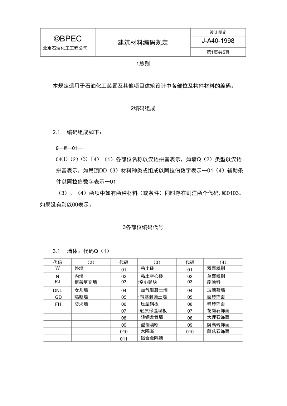 建筑材料编码规定_第1页