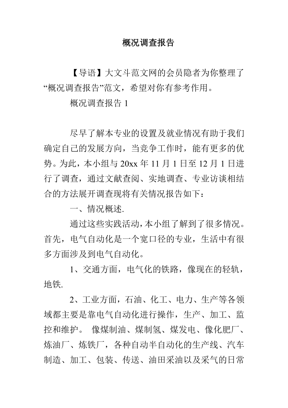 概况调查报告_第1页
