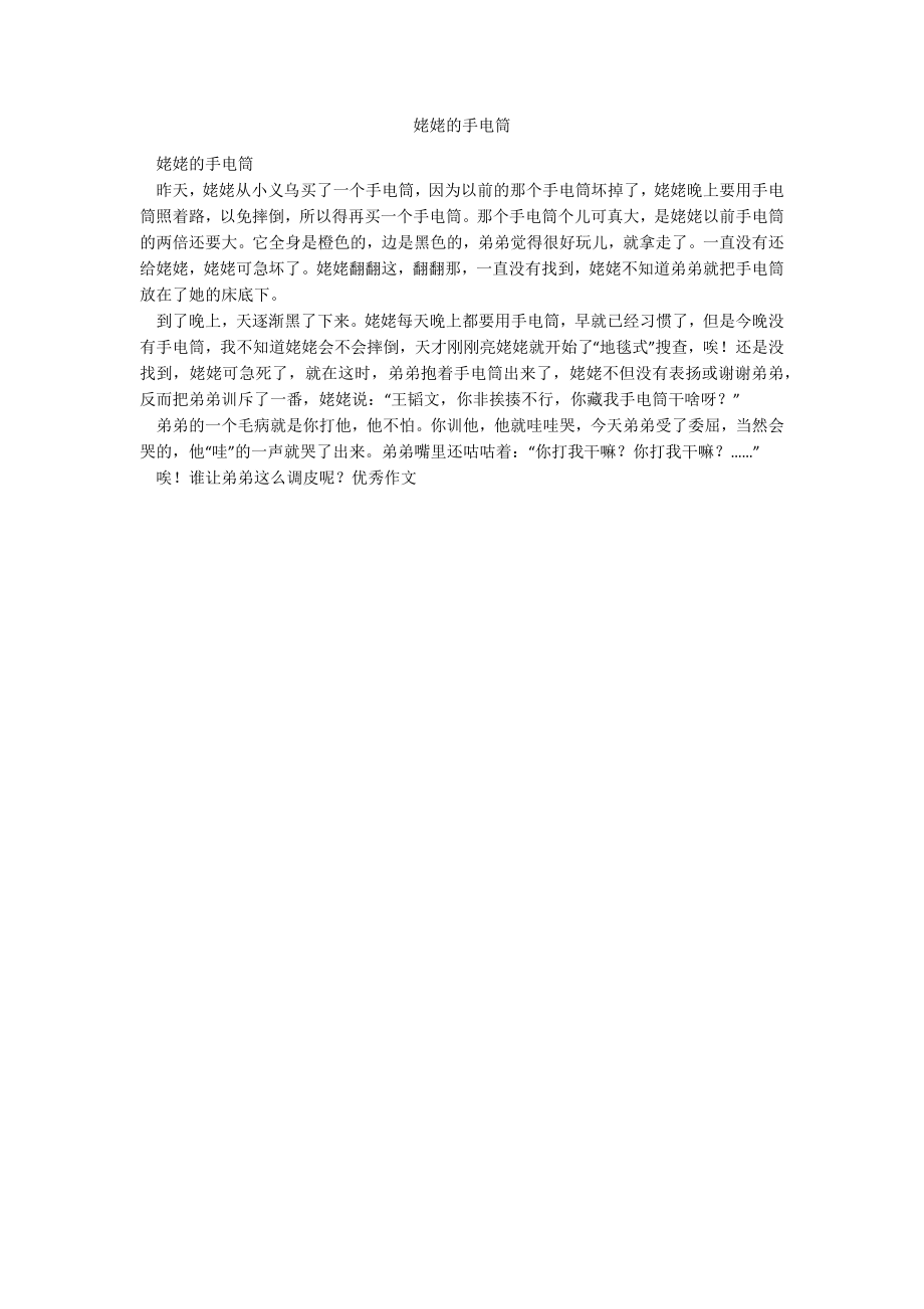 姥姥的手电筒_第1页