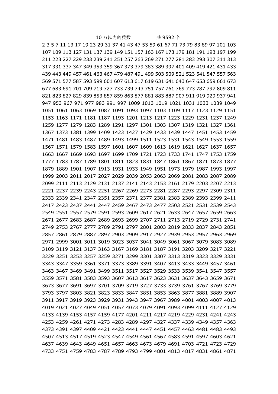 10万以内的质数_第1页