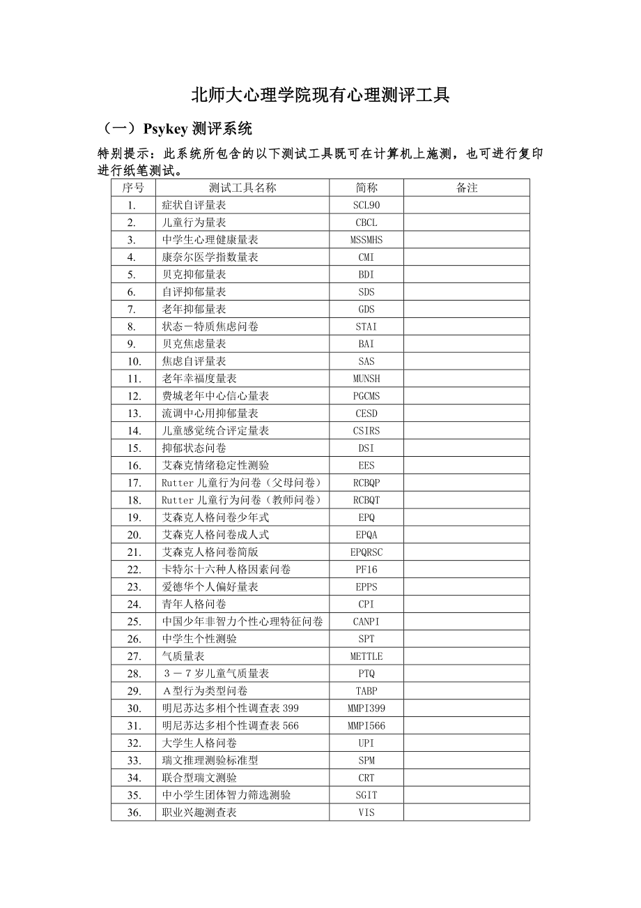 各种测量量表_第1页