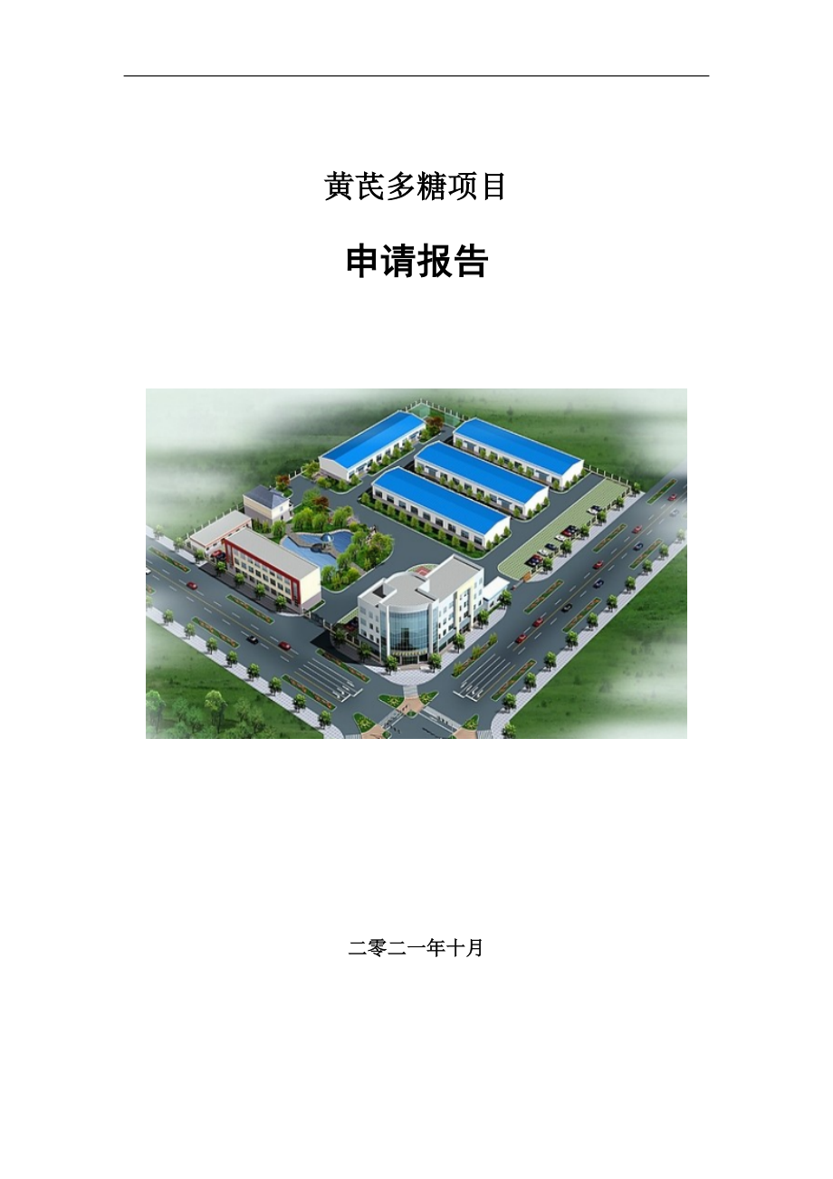 黄芪多糖项目申请报告写作参考模板_第1页
