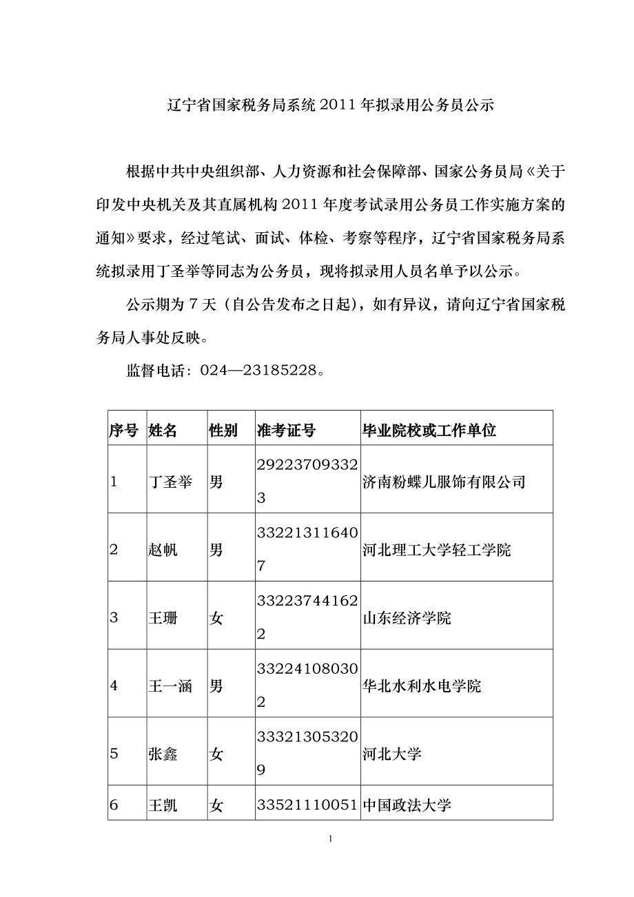 辽宁公务员公式XXXX国税局_第1页
