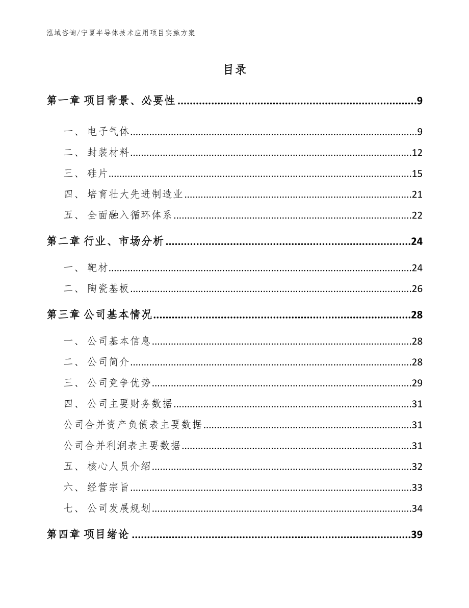 宁夏半导体技术应用项目实施方案参考模板_第1页