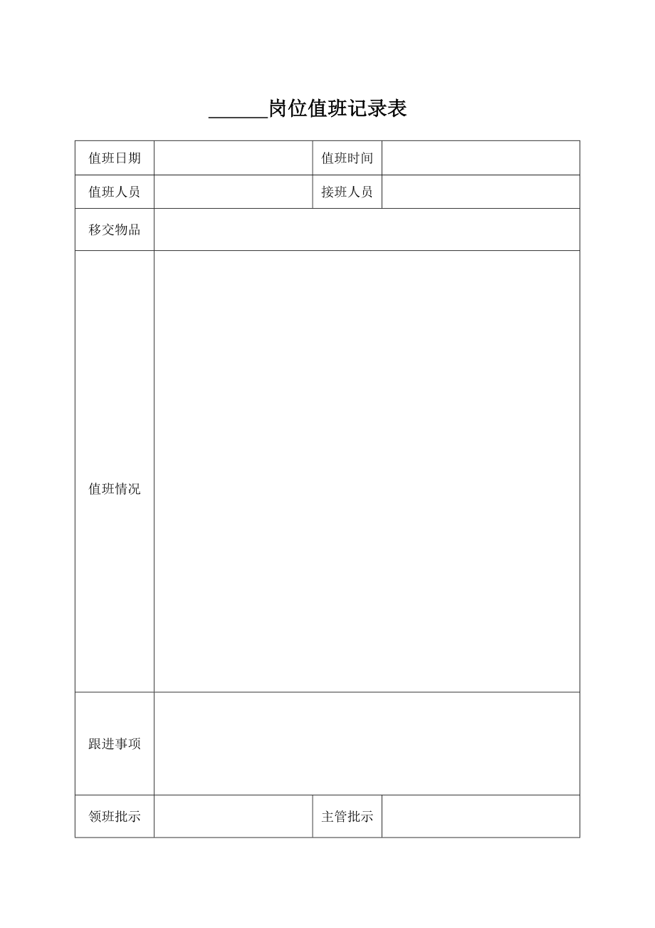 青榄物业岗位值班记录_第1页