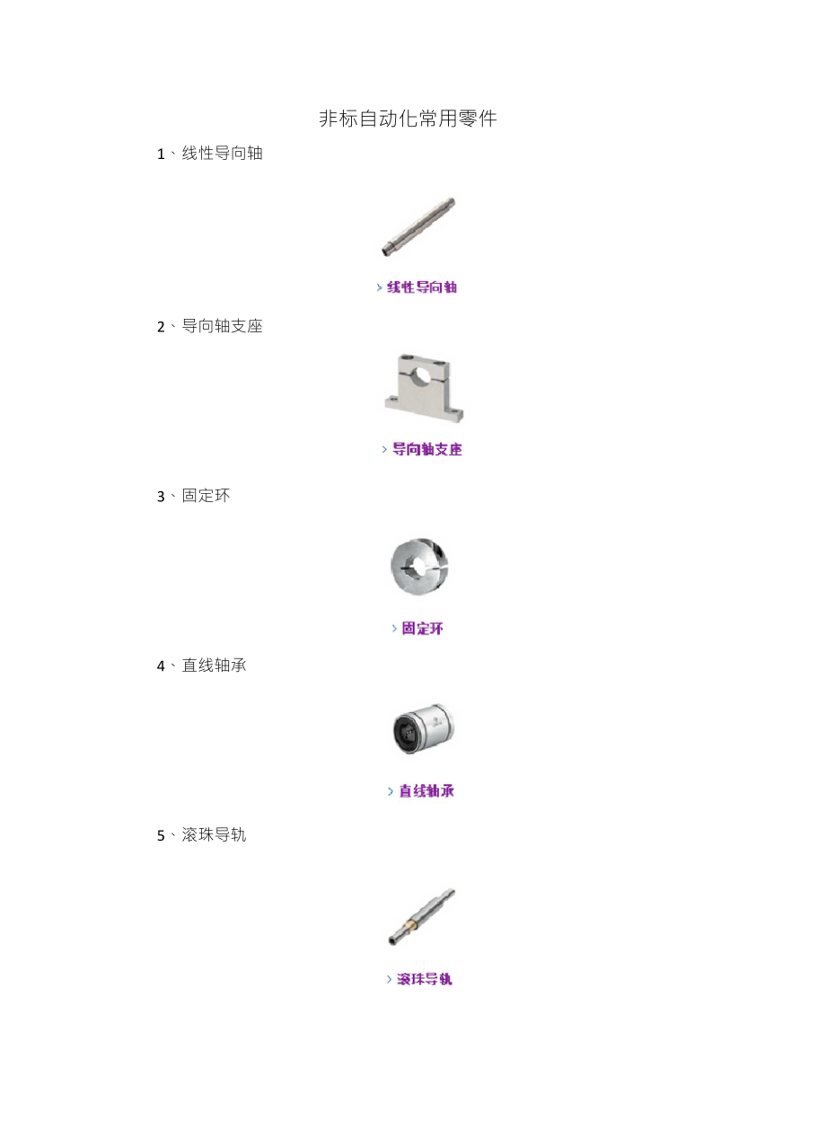 非标自动化常用零件_第1页