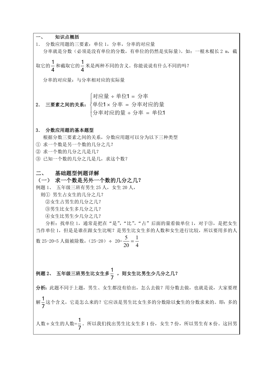 分数应用题教案_第1页