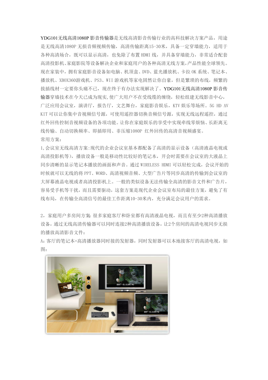 YDG101无线高清1080P影音传输器介绍_第1页
